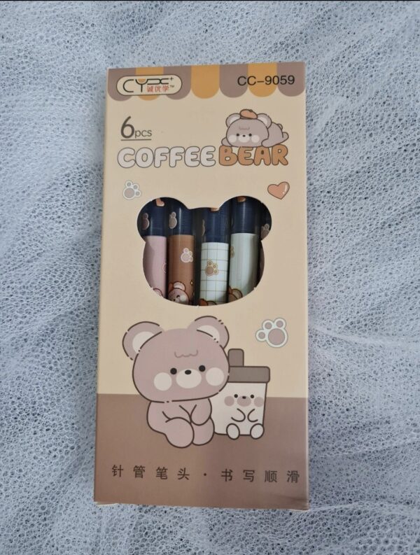 Lapicero por 6und. osito kawaii