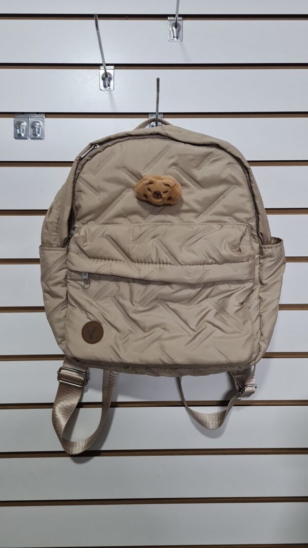 Mochila puffer Beige