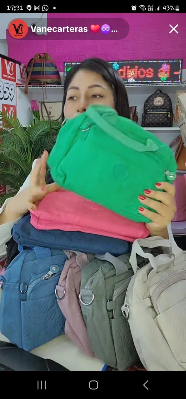 Morral tela mojada a5