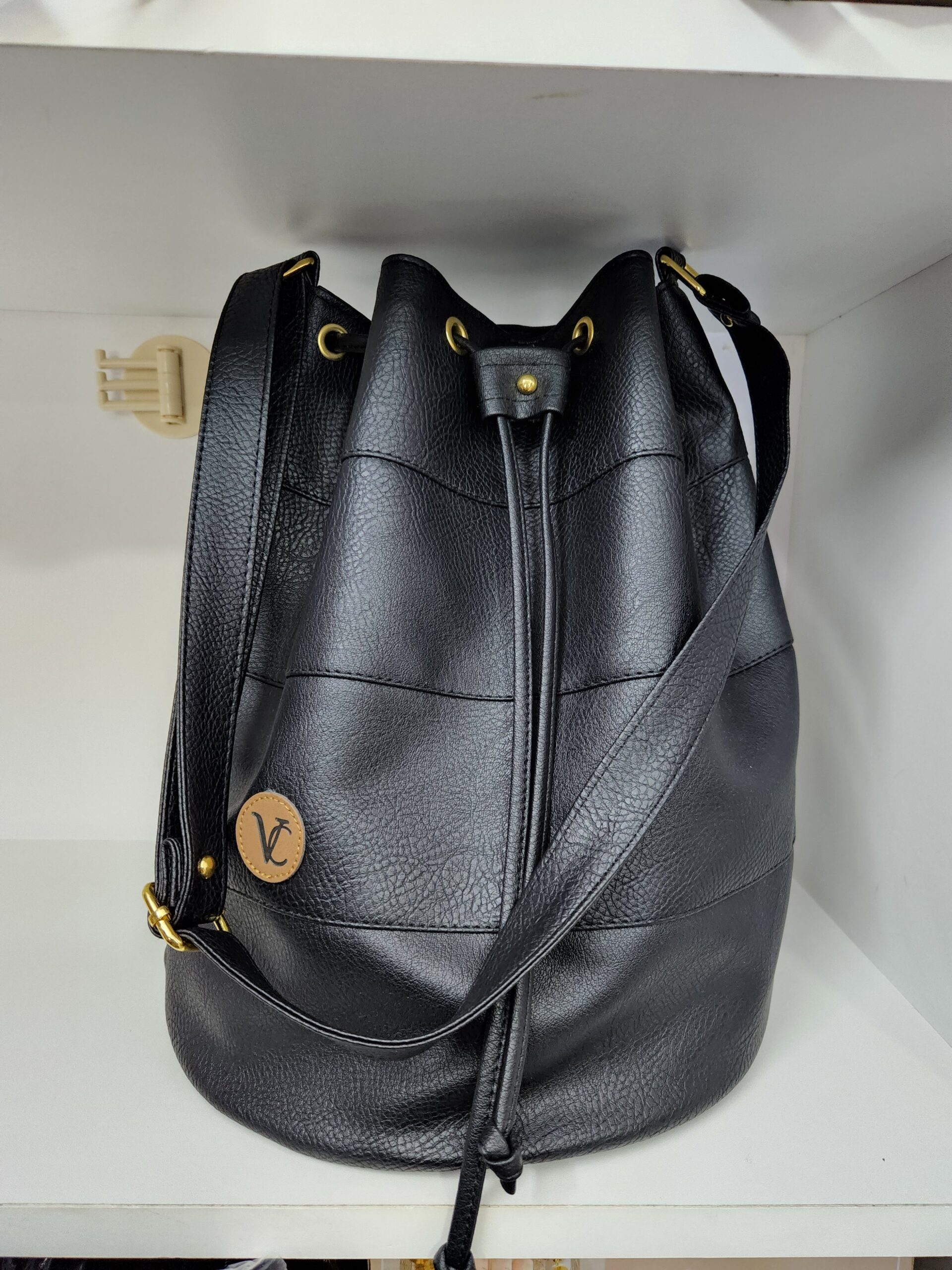 Bolso Vanesa cuero mamut negro