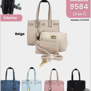 9584 Cartera de 3 piezas