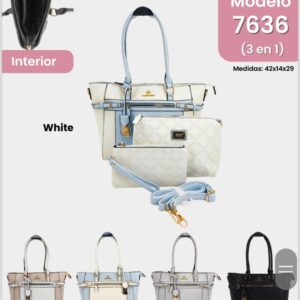 7636 Cartera de 3 piezas