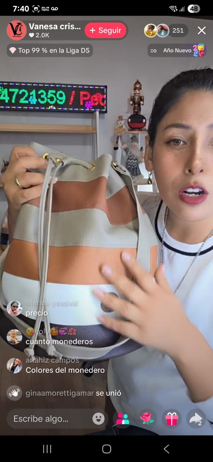 Bolso Vanesa tono tierra